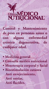 Control de peso, Bioestimulaci&oacute;n cut&aacute;nea, Mesoterapia facial y corporal. Cl&iacute;nica M&eacute;dico Nutricional